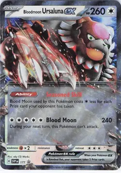 Bloodmoon Ursaluna EX 177 SVP Black Star Promo Double Rare Holo M/NM Pokemon TCG - Image 1