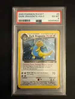 2000 POKEMON ROCKET DARK DRAGONITE HOLO #5 PSA 6 - Image 1