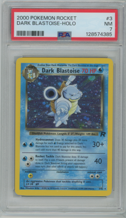 Pokemon WOTC 2000 TEAM ROCKET #3 DARK BLASTOISE HOLO PSA 7 - Image 1