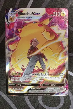 Pokemon Pikachu VMAX TG17/TG30 Full Art Trainer Gallery Holo Lost Origin NM - Image 1