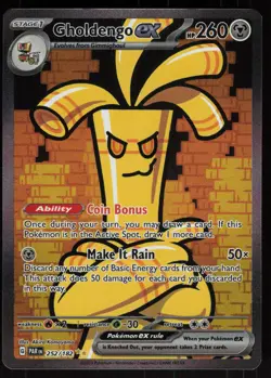 Gholdengo ex 252/182 Special Illustration Rare Paradox Rift Pokemon - Image 1