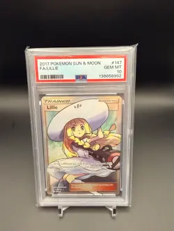 PSA 10 Pokemon Sun & Moon Base Set Full Art Lillie 147/149 GEM MINT Condition! - Image 1