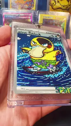 Pokemon TCG Misty's Psyduck Destined Rivals 193/182 Hand Draw DIY HOLO ENERGY 🌀 - Image 2