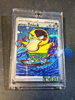 Pokemon TCG Misty's Psyduck Destined Rivals 193/182 Hand Draw DIY HOLO ENERGY 🌀 - Image 4