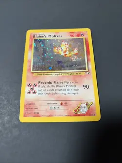 Pokemon TCG Blaine's Moltres Gym Heroes 1/132 Unlimited Edition Holo Rare - Image 1