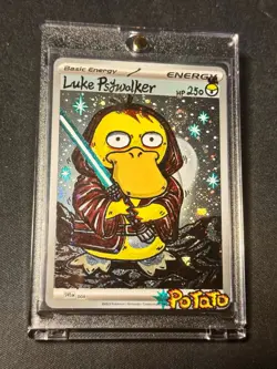 Pokemon Misty's Psyduck 193/182 SV10 Destined Rivals Hand Draw DIY Holo energy - Image 1