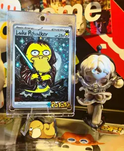 Pokemon Misty's Psyduck 193/182 SV10 Destined Rivals Hand Draw DIY Holo energy - Image 3