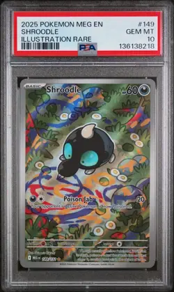 2025 POKEMON MEG EN-MEGA EVOLUTION ILLUSTRATION RARE #149 SHROODLE PSA 10 - Image 1