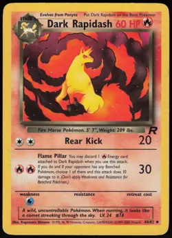 Dark Rapidash 44/82 Uncommon Team Rocket Pokemon - Image 1
