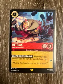 RATIGAN – Nefarious Criminal | Disney Lorcana Set 7 | Storyborn Villain | 143/20 - Image 1