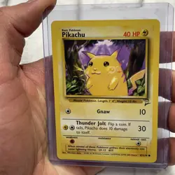 Pikachu 87/130 Base Set 2 Common Pokemon Card TCG Vintage Card Never Played NM - Image 1
