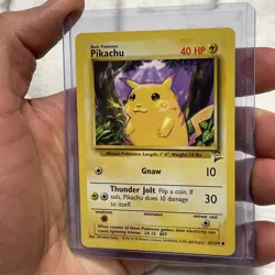 Pikachu 87/130 Base Set 2 Common Pokemon Card TCG Vintage Card Never Played NM - Image 2