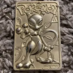 Pokemon 23K Gold Plated Trading Card Mewtwo 1999 Burger King - Image 1