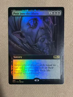 1 X Peer Into The Abyss Extended Art Foil NM MTG Core 21 - Image 1