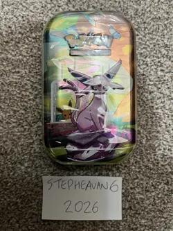 Pokemon TCG: Scarlet & Violet—Prismatic Evolutions Mini Tin New Sealed - Espeon - Image 1