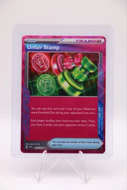 Unfair Stamp - 165/167 Twilight Masquerade Pokemon Card - NM/MINT - Image 1