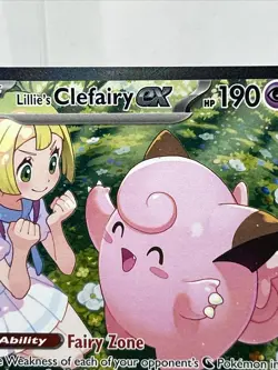 Pokemon TCG Holo Rare SIR Lillie’s Clefairy ex 184/159 Pokemon Journey Together - Image 3