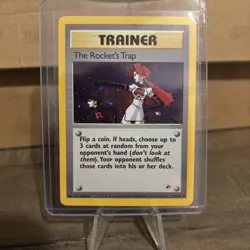 Pokemon Gym Heroes 2000 The Rocket’s Trap #19/132 Trainer Holo Rare - Image 1