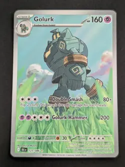 Golurk 123/086 Black Bolt Illustration Rare Full Art Holo Pokemon TCG NM - Image 1