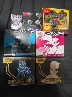 HUGE SEALED POKEMON ETB BOOSTER BOX AND BOOSTER BUNDLE LOT - Image 1