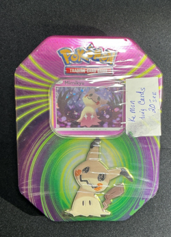 Pokemon TCG: Mighty Mysterious Tin Mimikyu New Factory Sealed 2021 3x Boosters - Image 1