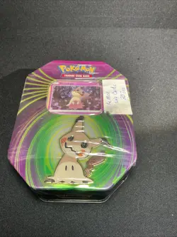 Pokemon TCG: Mighty Mysterious Tin Mimikyu New Factory Sealed 2021 3x Boosters - Image 2