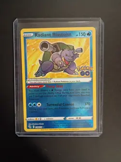 Radiant Blastoise 018/078 Pokemon GO Holo - Image 1