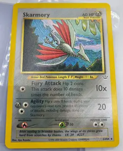 Skarmory 23/64 Rare Pokemon Neo Revelation Unlimited WOTC LP 2001 - Image 1