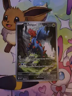 Pokemon TCG Druddigon Sv: White Flare 151/086 Illustration Rare Holo Basic 120HP - Image 1