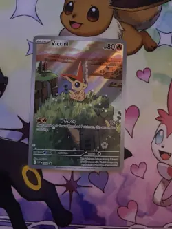 Pokemon TCG Victini SVP 208 Scarlet & Violet Promo Holo Basic 80HP 120 Attack - Image 1
