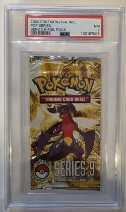 2009 Pokemon Pop Series 9 sealed booster pack graded PSA 7 - Image 1