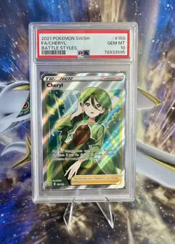 Cheryl 2021 Pokemon Sword & Shield Battle Styles #159 PSA 10 Full Art - Image 1