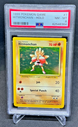 PSA 8 - 1999 Pokemon Game HITMONCHAN-HOLO #7 (6364) - Image 1