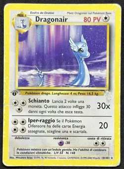 POKEMON~DRAGONAIR~18/102~1A EDIZIONE~SET BASE~ITA~DMG - Image 1