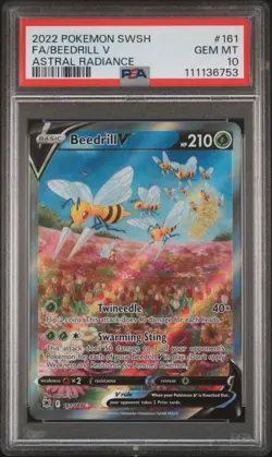 PSA 10 BEEDRILL V 161/189 ALT ART SWSH ASTRAL RADIANCE POKEMON - Image 1