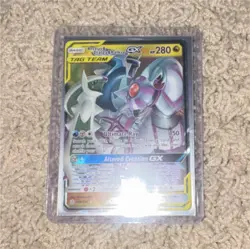 Pokemon Arceus & Dialga & Palkia GX TAG TEAM Ultra Rare Cosmic Eclipse - Image 1