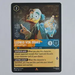 Disney Lorcana Ludwig Von Drake All-Around Expert Rare Reign of Jafar 7/204 - Image 1