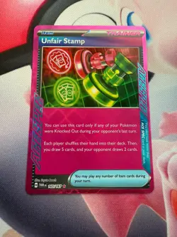 Unfair Stamp Scarlet & Violet Twilight Masquerade Holo Card 165/167 Ace - Image 1