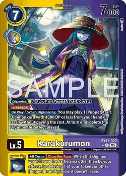 Digimon Card Game Karakurumon EX11-022 Uncommon Limited Foil NM - Image 1