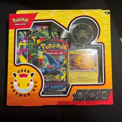Pokemon TCG 2026 Pokemon Day 30th Anniversary Sealed Box Pikachu Promo 3 Packs - Image 1