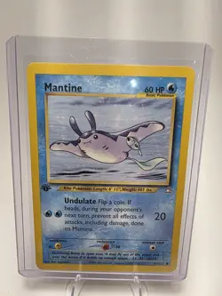 Pokemon TCG Mantine Neo Genesis 64/111 Regular 1st Edition Common NM - Image 1