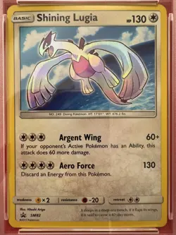 2017 POKEMON SM BLACK STAR PROMO #SM82 SHINING LUGIA-HOLO PSA 9 - Image 3