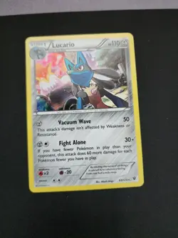 Pokemon TCG Lucario Fates Collide 63/124 Holo Rare Cosmos Game Freak Nintendo LP - Image 1
