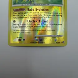 2008 Pichu 45/100 Pokemon Stormfront Reverse Holo MP - Image 4