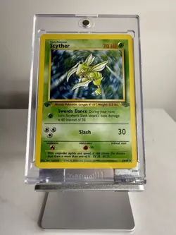 Pokemon TCG Scyther 1st Edition Non-Holo Jungle (1999) 26/64 WOTC Condition MP - Image 1