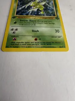 Pokemon TCG Scyther 1st Edition Non-Holo Jungle (1999) 26/64 WOTC Condition MP - Image 5