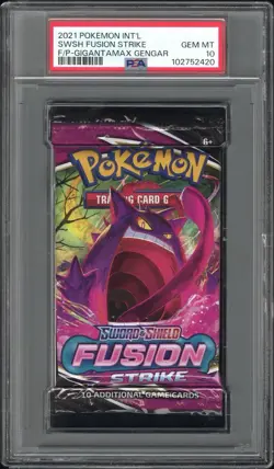 Pokemon Fusion Strike Gigantamax Gengar Art Authentic Sealed Booster Pack PSA 10 - Image 1
