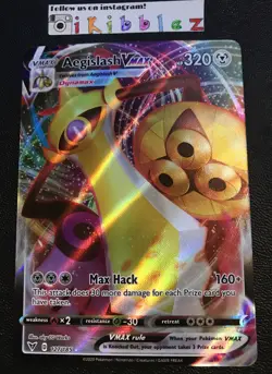 Aegislash Vmax 127/185 NM Full Art Ultra Rare Pokemon. Free Tracked Shipping! - Image 1