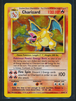 Charizard 4/102 Holo Rare Pokemon 1999 Unlimited Base Set - MP/LP - Image 1