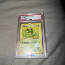 CATERPIE 1999 POKEMON GAME BASE SET 1ST EDITION COMMON 45/102 PSA 9 GRADED SLAB - Image 2
